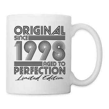 1998 Jahrgang geboren Vintage Retro Geburtstag b - Tasse - Weiß - Rechts