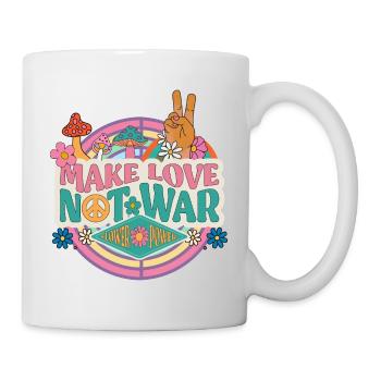 Flower Power - Make love not War - Tasse - Weiß - Rechts