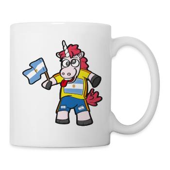 Licorne folle argentine - Mug blanc - blanc - Droite