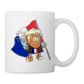 Bier Fan von Frankreich - Tasse - Weiß - Rechts
