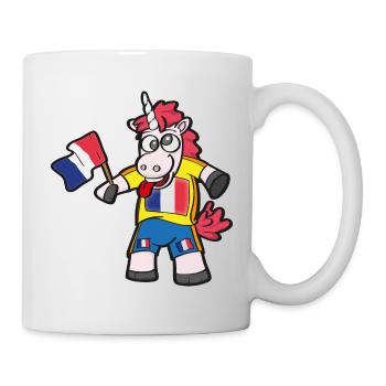 Français Licorne folle - Mug blanc - blanc - Droite