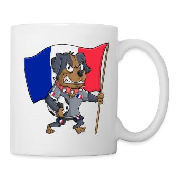 France Fan Dog - Mug - white - Right