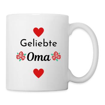 Geliebte Oma - Tasse - Weiß - Rechts