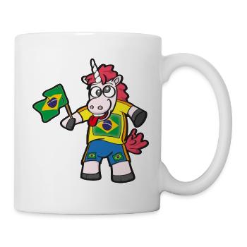 Brasilianer Crazy Einhorn - Tasse - Weiß - Rechts