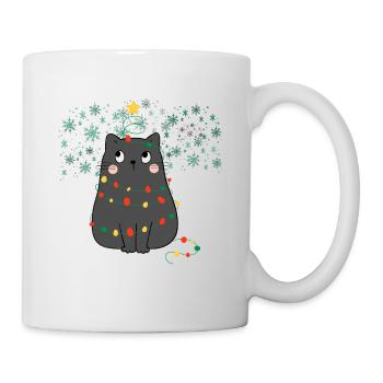 Noël du chat noir, miaou Noël - Mug blanc - blanc - Droite
