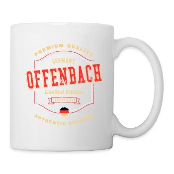 Offenbach Deutschland Stadt Schrift Vintage Retro - Tasse - Weiß - Rechts
