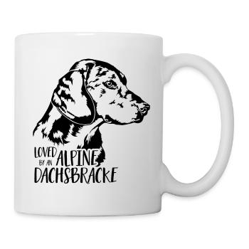 Loved by ALPINE DACHSBRACKE dog saying Wilsigns - Mug - white - Right