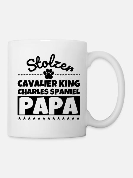 Cavalier King Charles Spaniel lustig Herrchen Hund - Tasse - Weiß