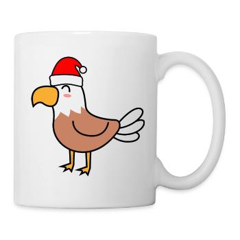 Adler Comic Weihnachten Xmas - Tasse - Weiß - Rechts