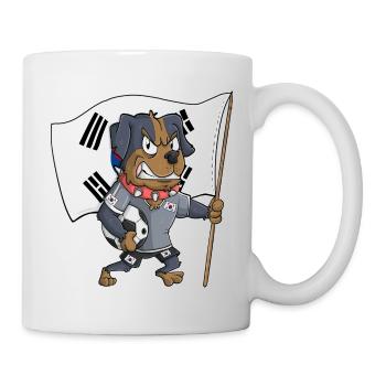 Fan Dog sud-coréen - Mug blanc - blanc - Droite