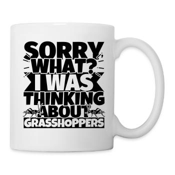 Grasshopper funny grasshopper gift - Mug - white - Right