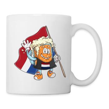 Fan de bière des Pays-Bas - Mug blanc - blanc - Droite
