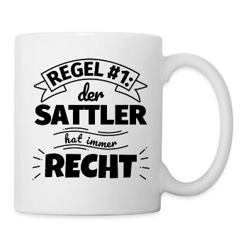 Sattler Geschenke – Hat immer Recht - Tasse - Weiß - Rechts