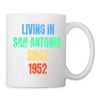 Rétro Vintage vivant à San Antonio depuis 1952 - Mug blanc - blanc - Droite