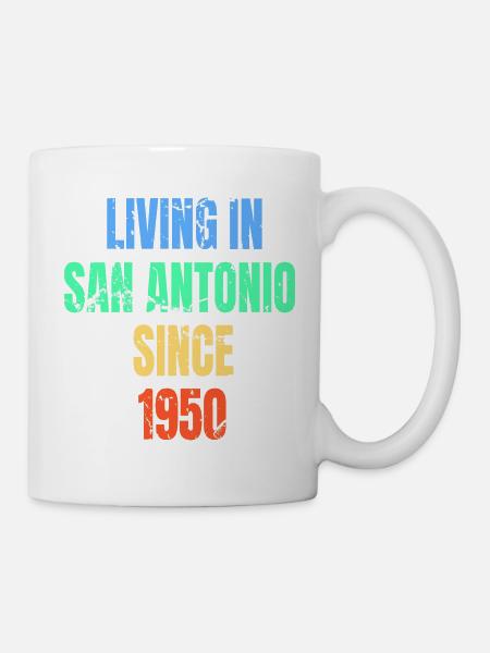 Retro Vintage Living In San Antonio Since 1950 - Tasse - Weiß