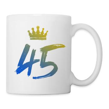 45 Zahl Krone - Tasse - Weiß - Rechts