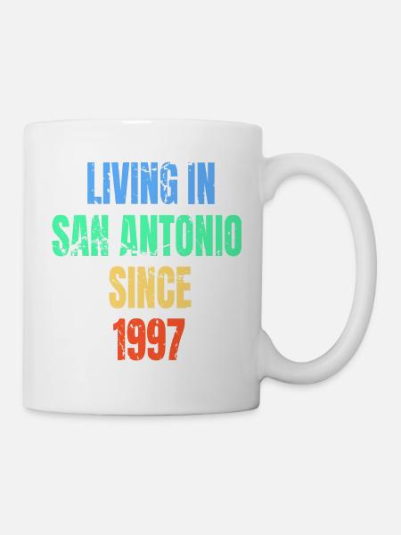 Retro Vintage Living In San Antonio Since 1997 - Tasse - Weiß