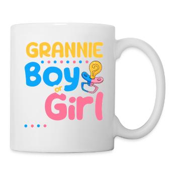Pink or Blue Grannie Loves You Best Grandma Ever - Mug - white - Right