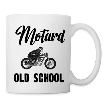 motard old school - Mug blanc - blanc - Droite