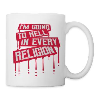 En allant en enfer - Mug blanc - blanc - Droite
