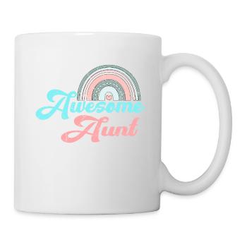 Tolle Tante Retro Regenbogen Vintage - Tasse - Weiß - Rechts