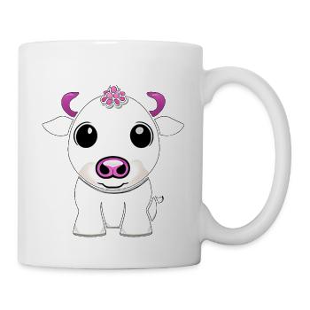 cow cute animal farm funny cows animals new 5 - Mug - white - Right