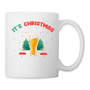 It' s Christmas Let's Get Drunk Beer Lover - Tasse - Weiß - Rechts
