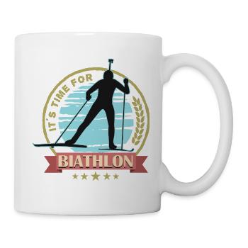 Biathlon Sport Sport Sports d’hiver - Mug blanc - blanc - Droite