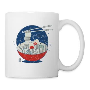 Great Ramen Wave / Great Ramen Wave vintage / aliments - Mug blanc - blanc - Droite