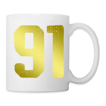 91 number jersey - Mug - white - Right
