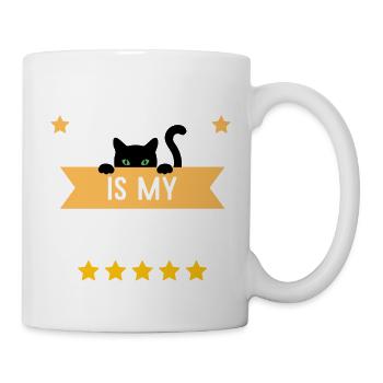 Drôle vilain mari hommes ton chat est mon - Mug blanc - blanc - Droite