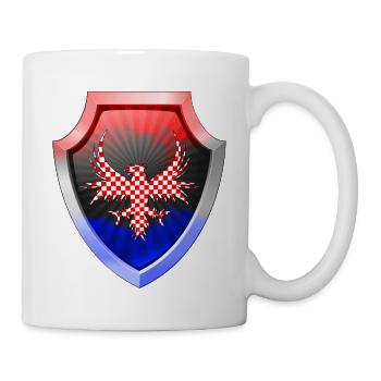 Schild Logo eSports Emblem Schwert Symbol Kroatien - Tasse - Weiß - Rechts