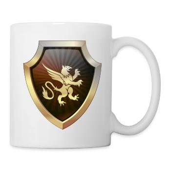 Schild Logo eSports Emblem Schwert Wappen Symbol Löwe - Tasse - Weiß - Rechts