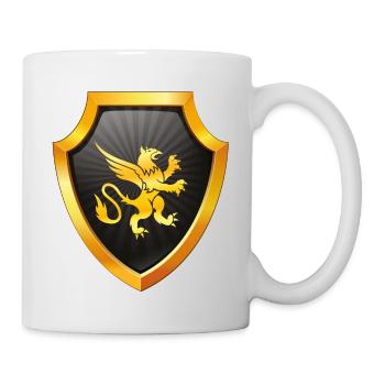 Schild Logo eSports Emblem Schwert Wappen Symbol Löwe - Tasse - Weiß - Rechts