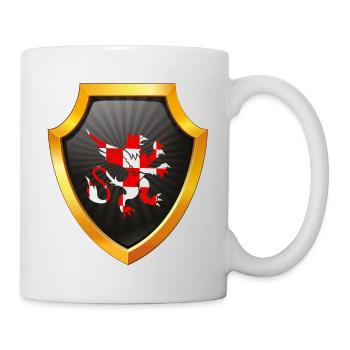 Schild Logo eSports Emblem Schwert Wappen Symbol Löwe - Tasse - Weiß - Rechts