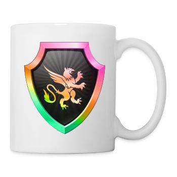Schild Logo eSports Emblem Schwert Wappen Symbol Löwe - Tasse - Weiß - Rechts