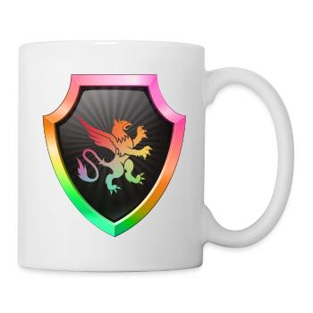 Schild Logo eSports Emblem Schwert Wappen Symbol Löwe - Tasse - Weiß - Rechts