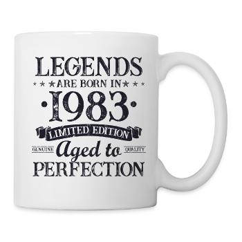 Les légendes sont nées en 1983 Cadeau d’anniversaire - Mug blanc - blanc - Droite