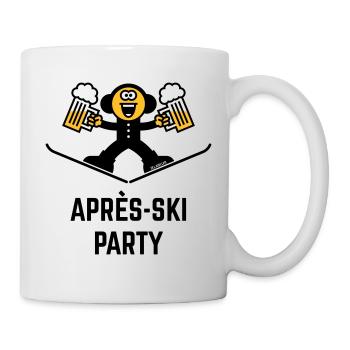 Après-ski (Bière / Dessin animé / 3C) - Mug blanc - blanc - Droite