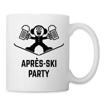 Après-ski (bière / caricature / 1°C) - Mug blanc - blanc - Droite