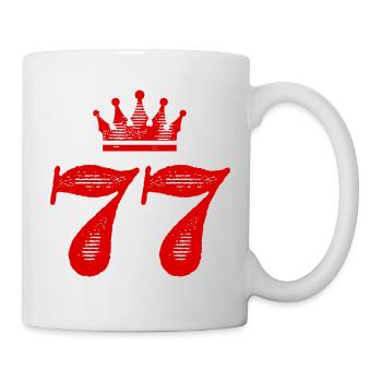 77 Zahl Krone - Tasse - Weiß - Rechts