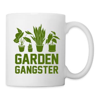 Garden Gangster Graphic Gardener Hogriculture Gard - Tasse - Weiß - Rechts