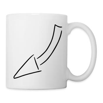 Arrow drawing sketch black - Mug - white - Right