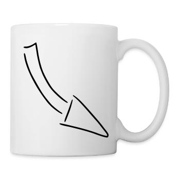 Arrow drawing sketch black - Mug - white - Right