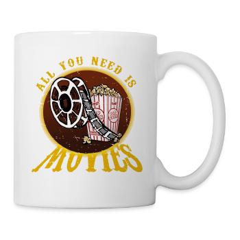 Fan de films - Mug blanc - blanc - Droite