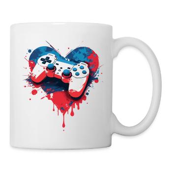 Heart gamepad design - Gamer gift - Mug - white - Right
