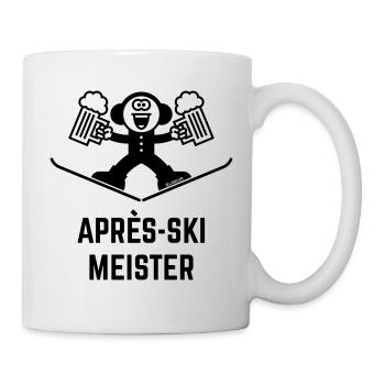 Après-Ski Meister (Bier / Karikatur / 1C) - Tasse - Weiß - Rechts