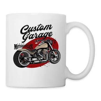 American Motorcycle Custome Garage - Tasse - Weiß - Rechts