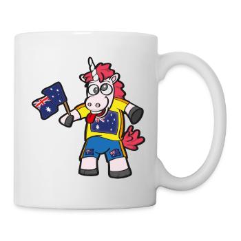 Licorne folle australienne - Mug blanc - blanc - Droite