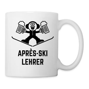 Après-Ski Lehrer (Bier / Karikatur / 1C) - Tasse - Weiß - Rechts